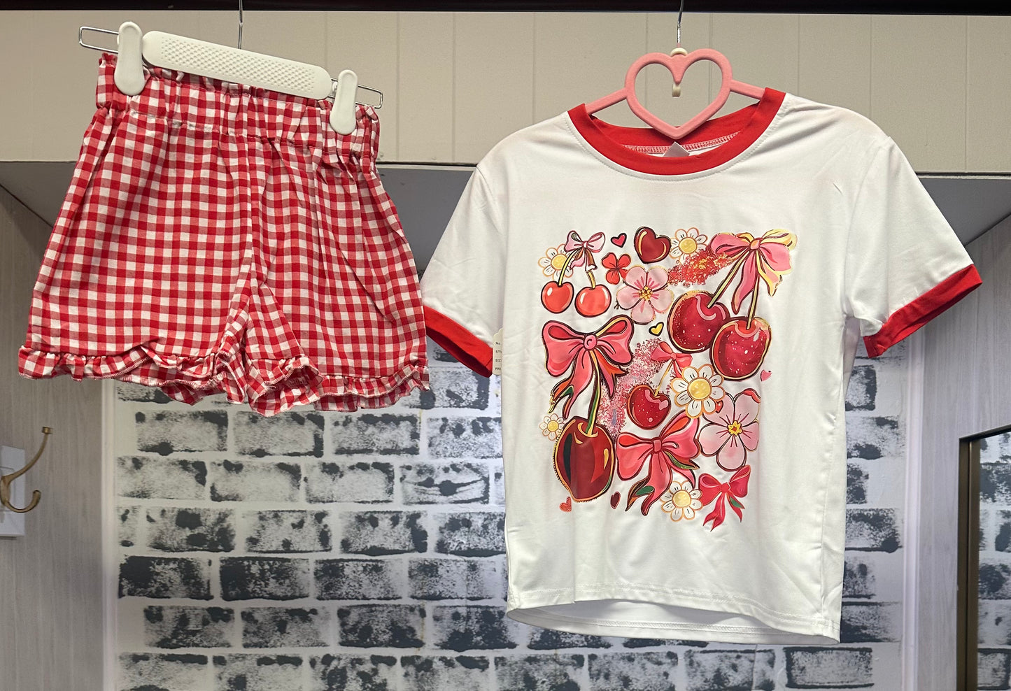 Cherry Blossom Ruffle Short Set Tween