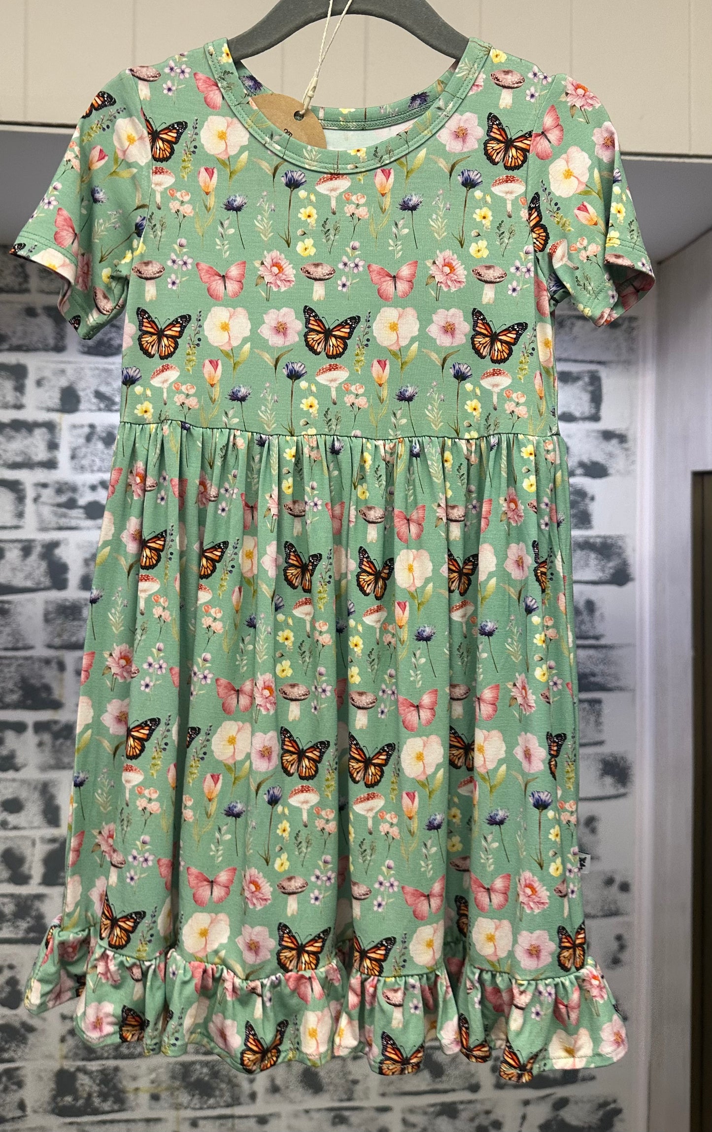 "Enchanted Meadow" Premium Bamboo Ruffle Twirl Dress