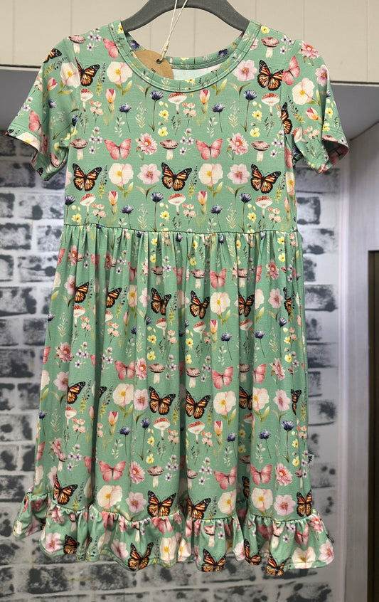 "Enchanted Meadow" Premium Bamboo Ruffle Twirl Dress
