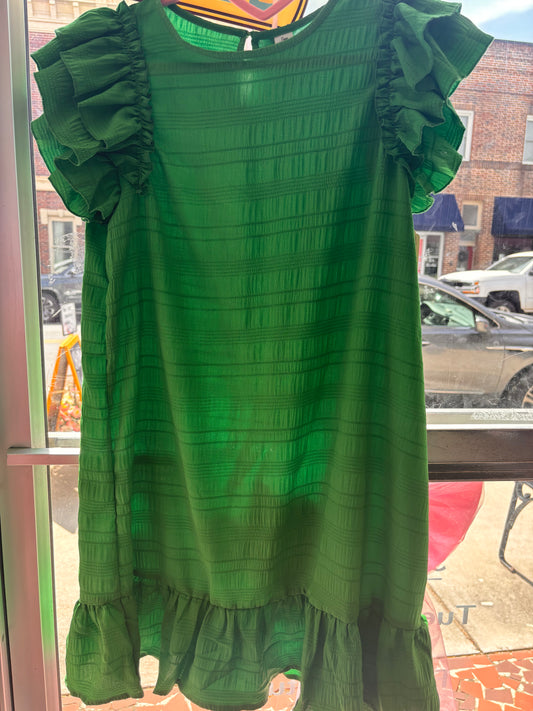 Lime Ruffle Day Dress