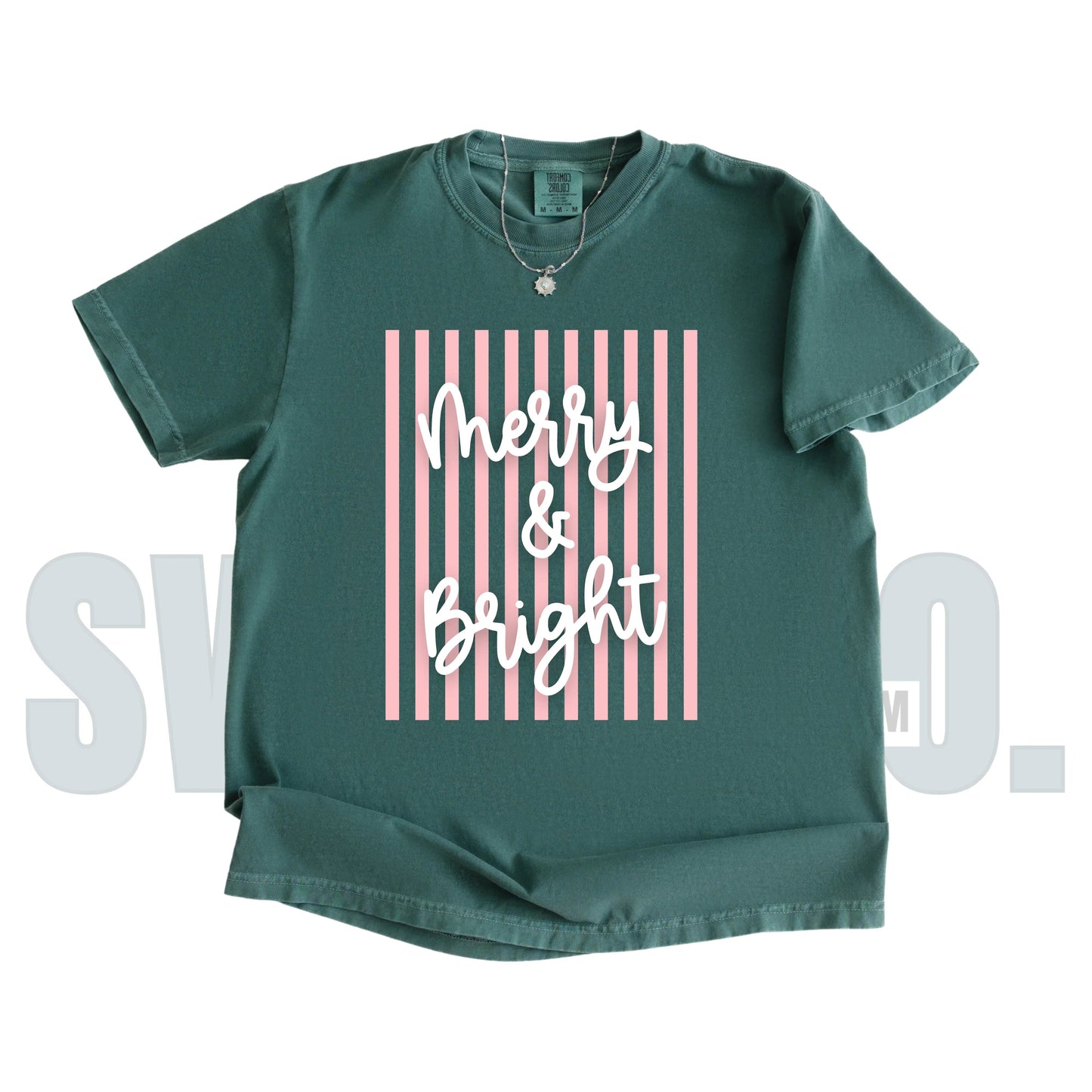 Comfort Colors Merry & Bright Striped T-Shirt