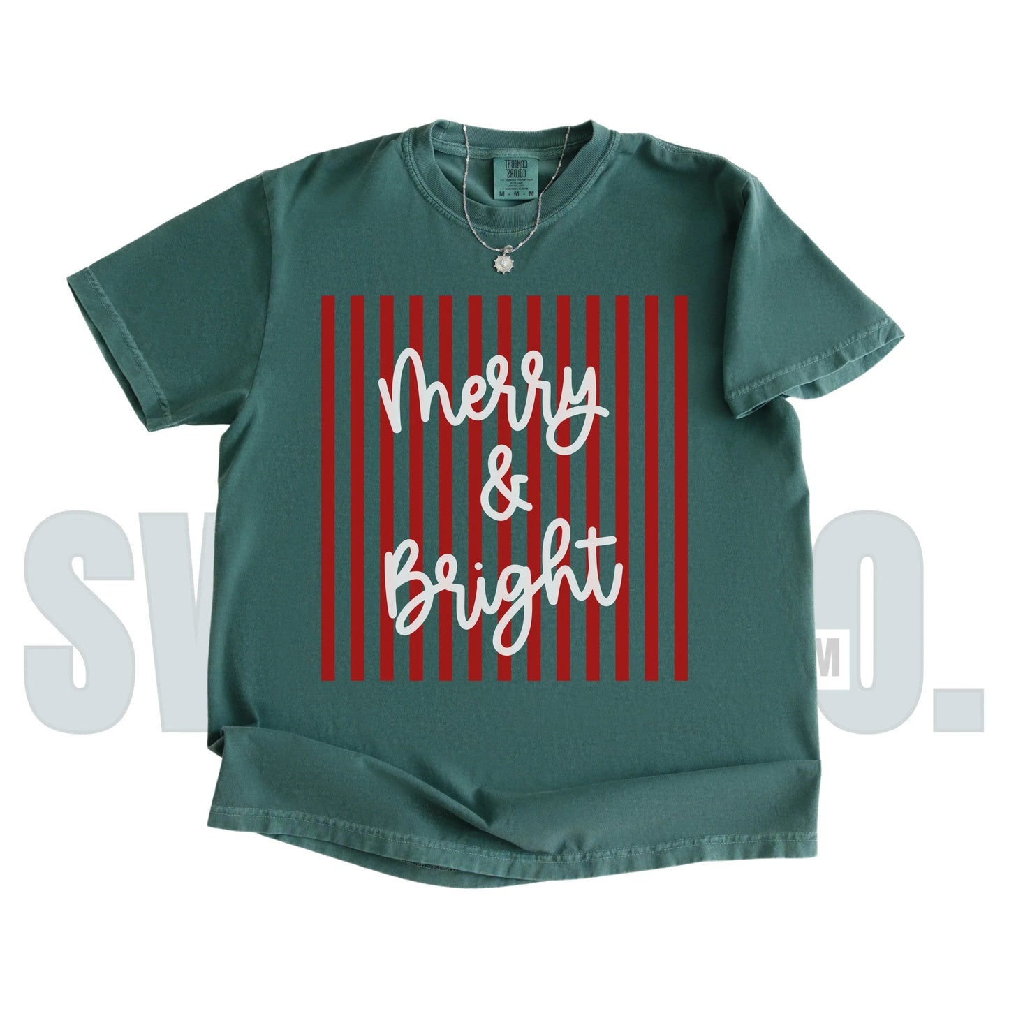 Comfort Colors Merry & Bright Striped T-Shirt