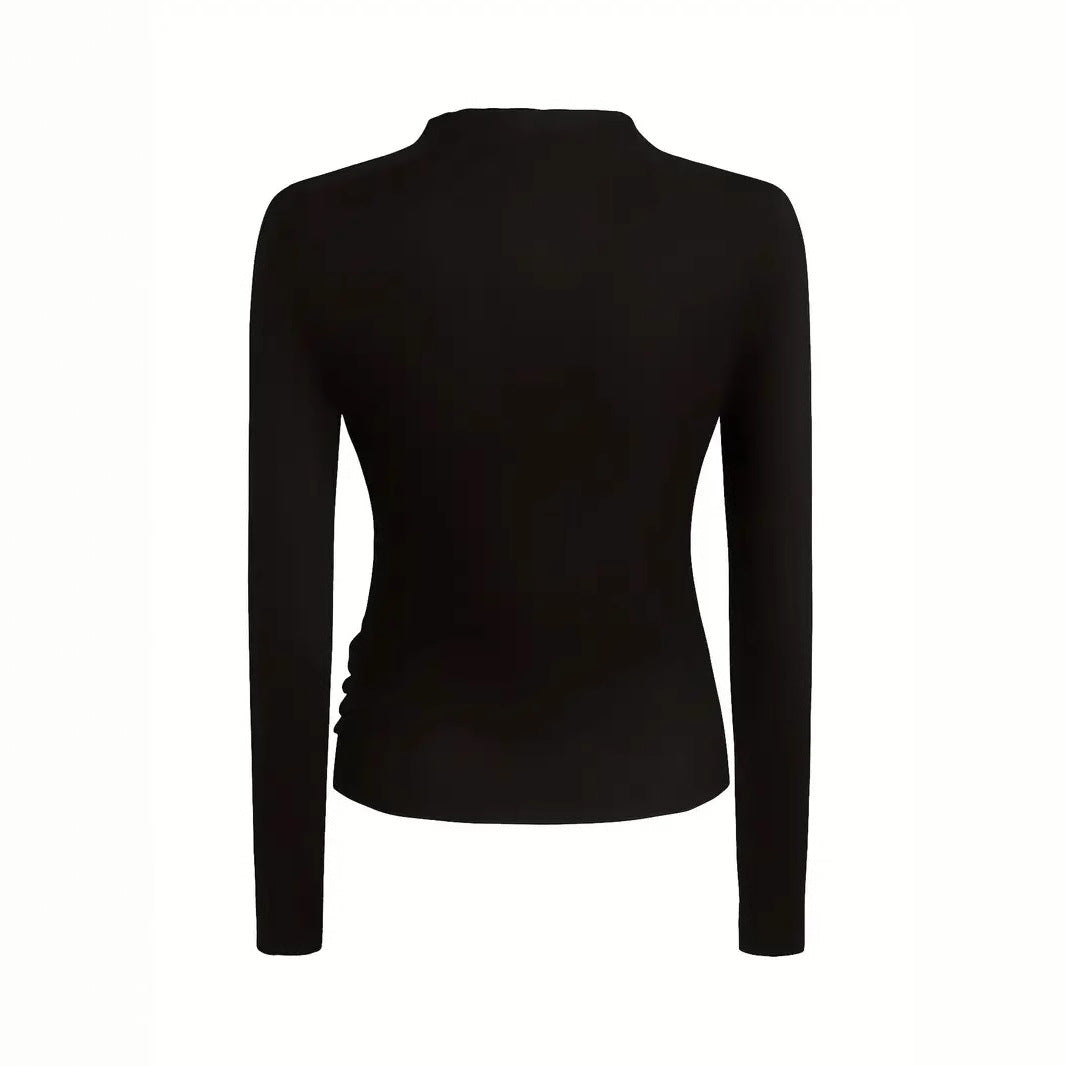 Print Skirt Leopard & Black Top Set