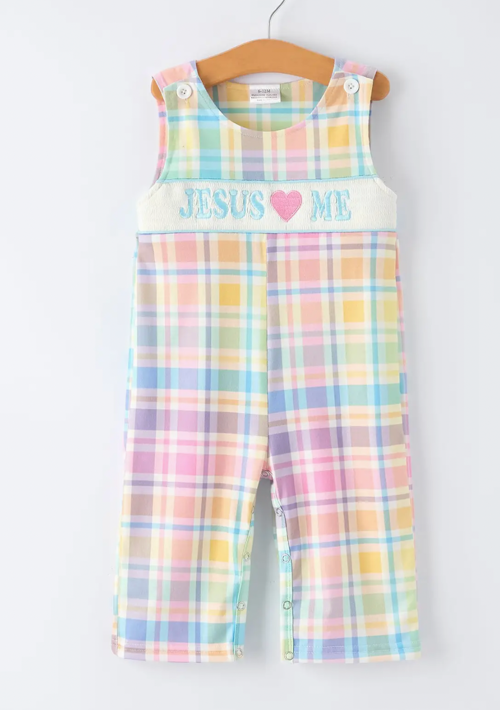 "Jesus ❤ Me "Embroidered Baby Boy Romper