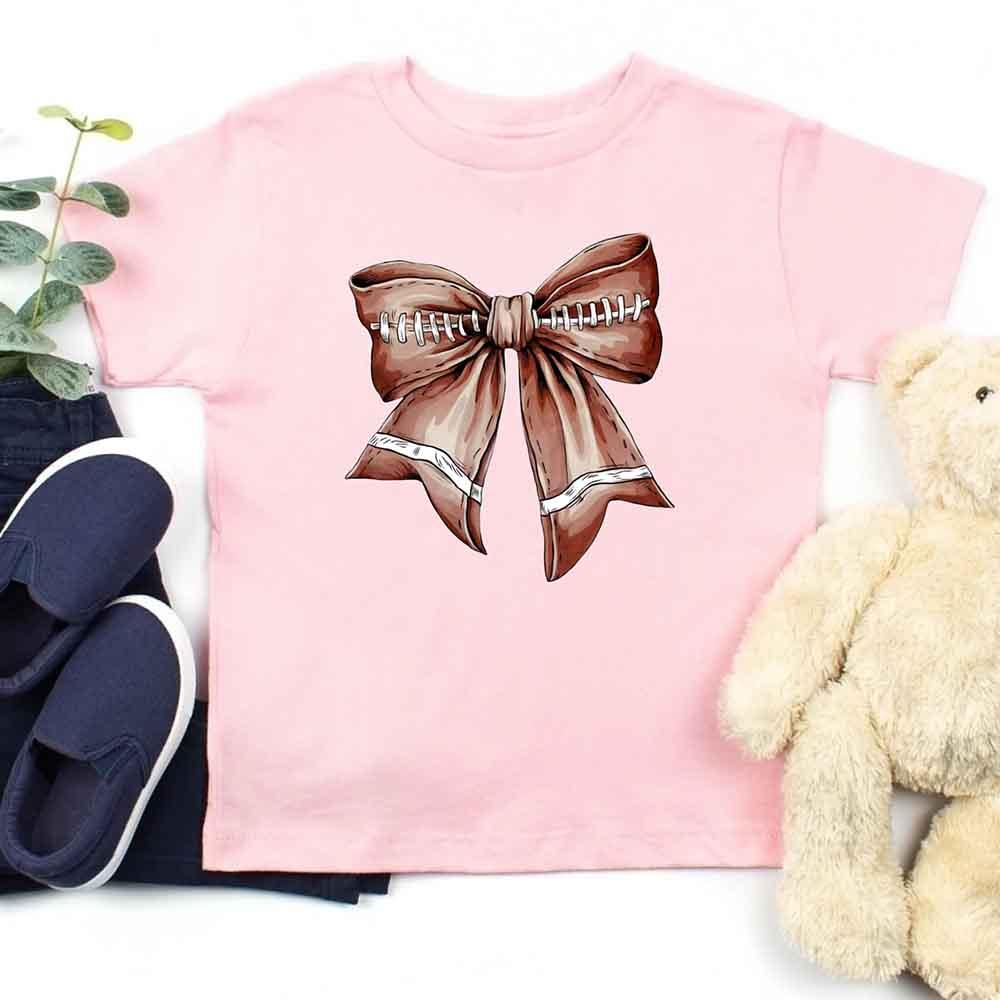 Vintage Football Bow For Kids T-Shirt (8 colors)