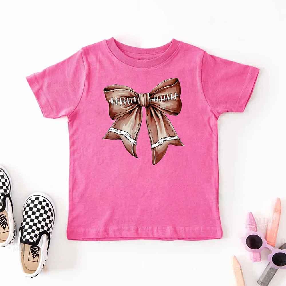 Vintage Football Bow For Kids T-Shirt (8 colors)