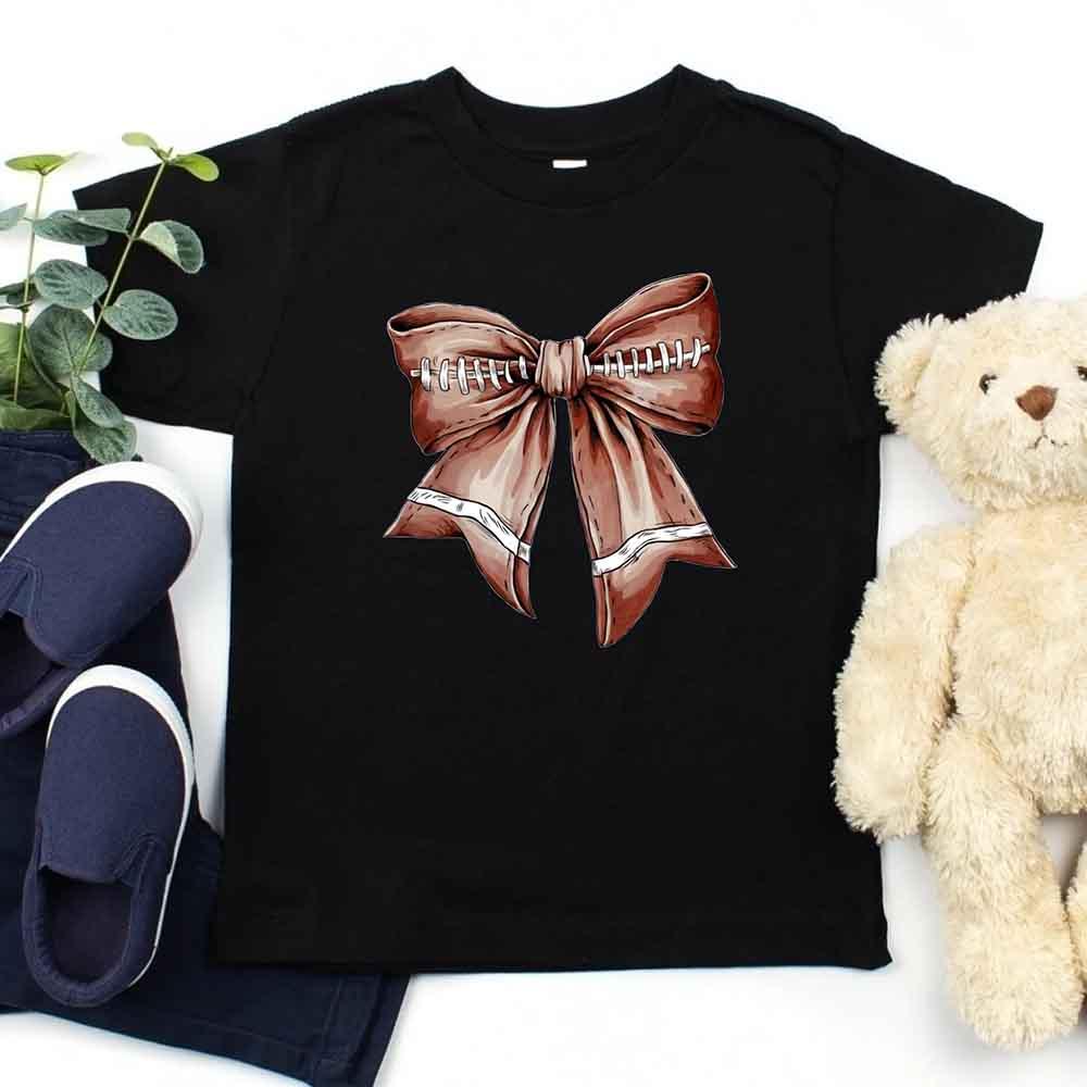 Vintage Football Bow For Kids T-Shirt (8 colors)