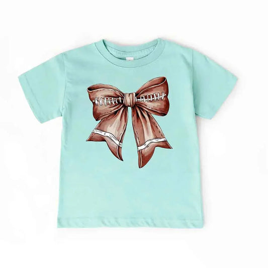 Vintage Football Bow For Kids T-Shirt (8 colors)