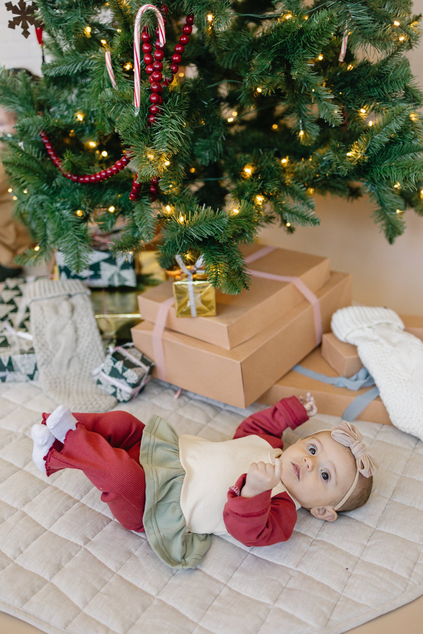 Ribbed Cotton Flared Leggings