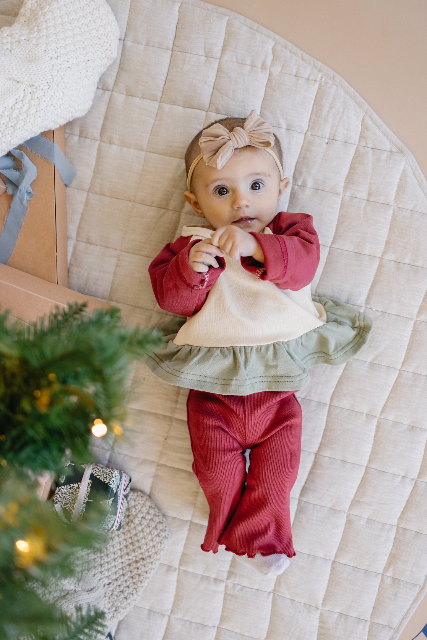 Ribbed Cotton Flared Leggings