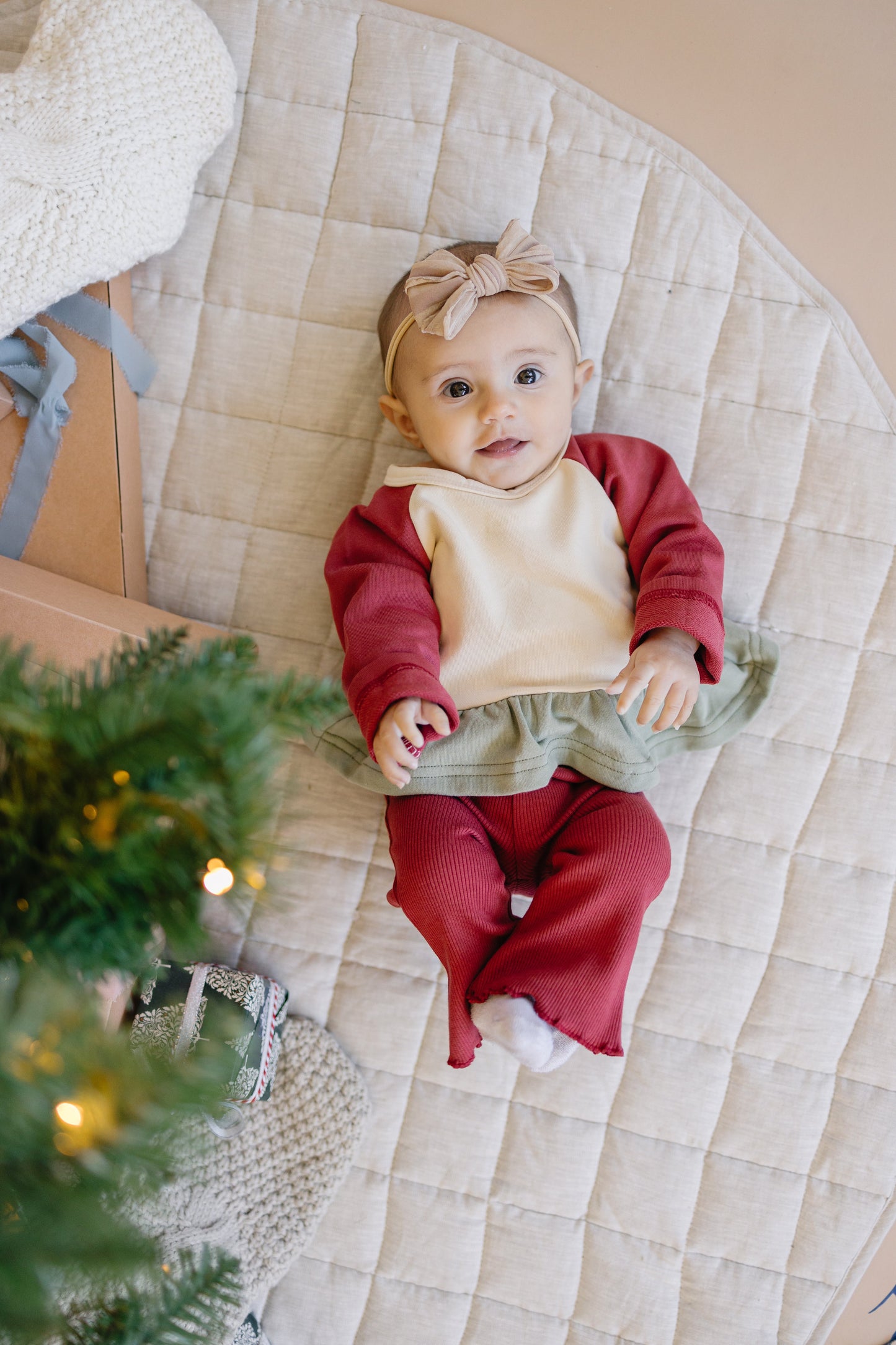 Ribbed Cotton Flared Leggings