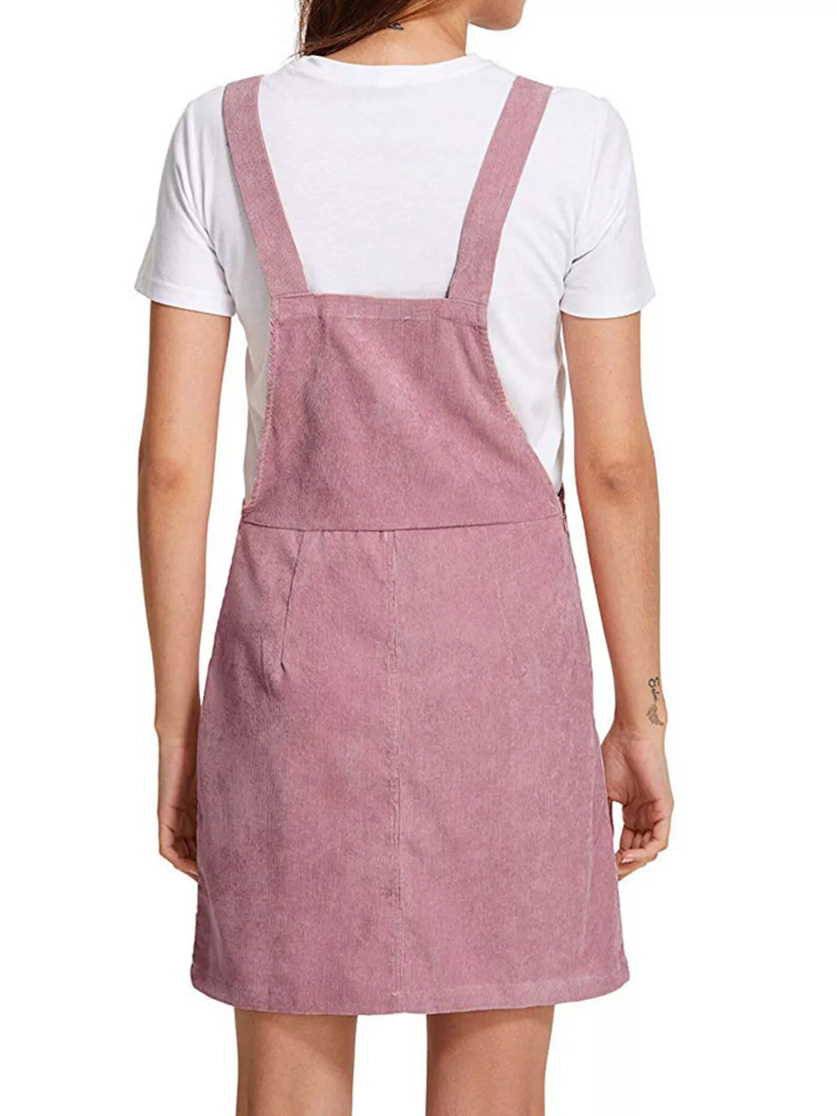 Corduroy Wide Strap Overall Dress (5 Colors)