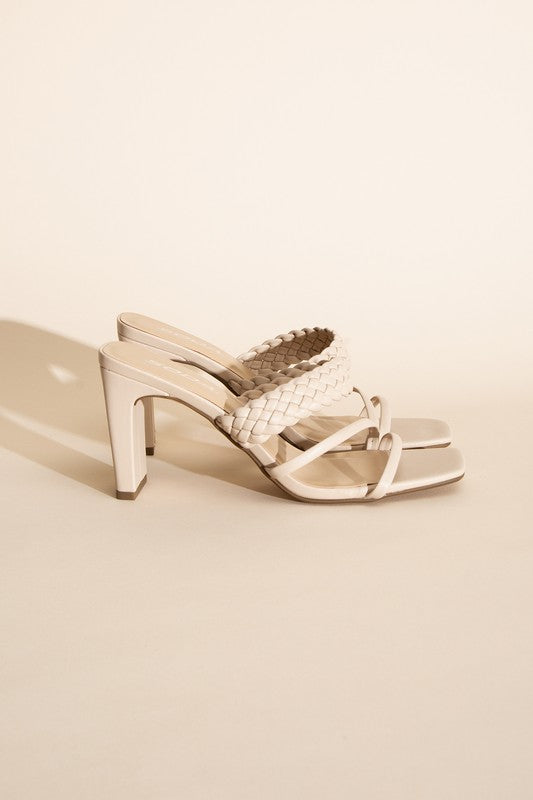 Carmen-S Braided Strap Sandal Heels (2 Colors)