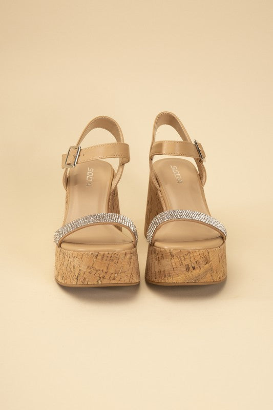 Fraya-Rhinestone Strap Sandals