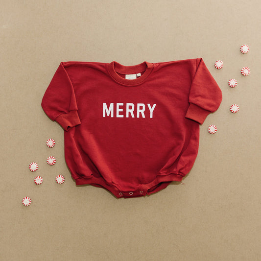 Merry Sweatshirt Romper