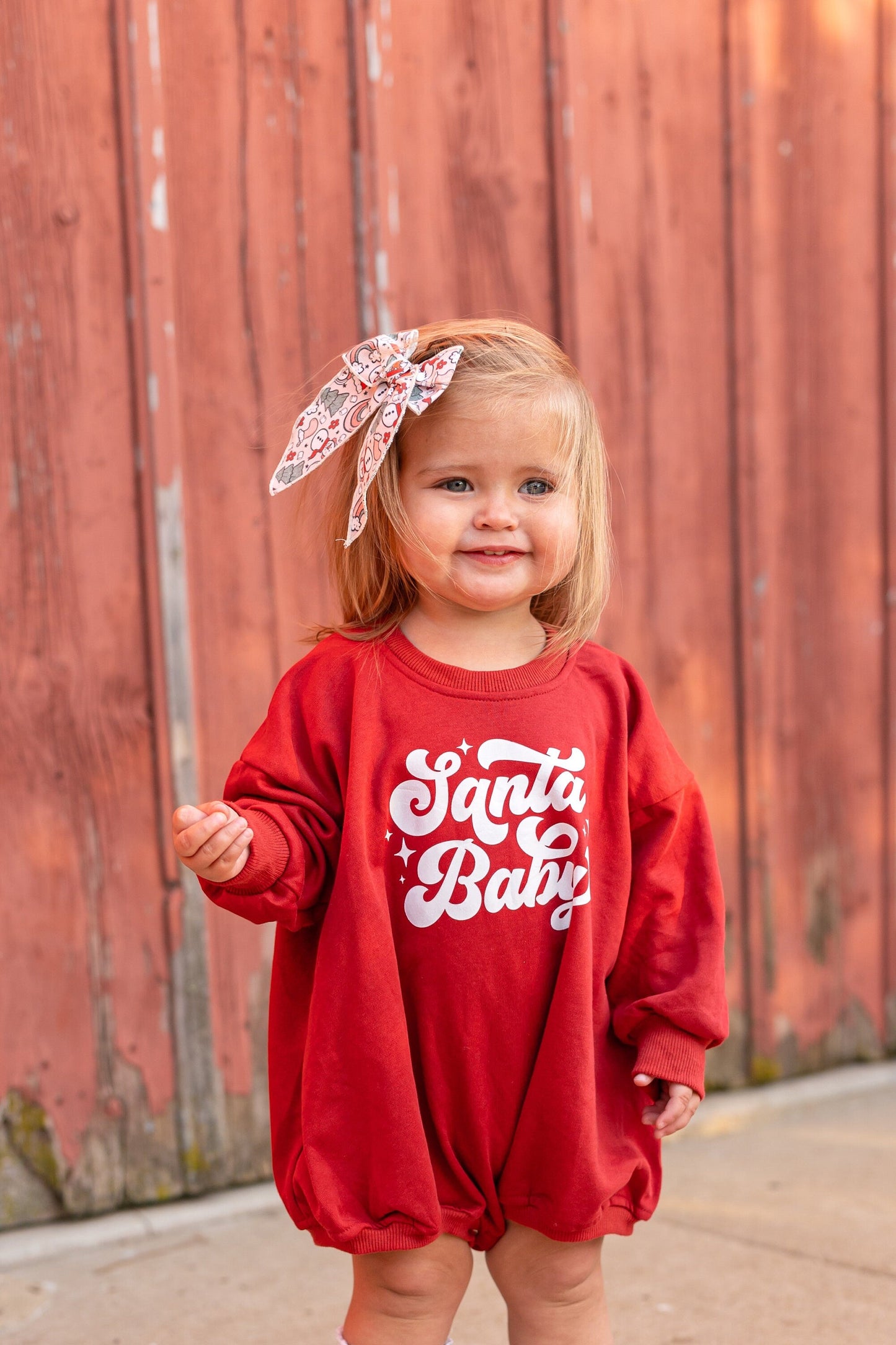 Santa Baby Sweatshirt Romper