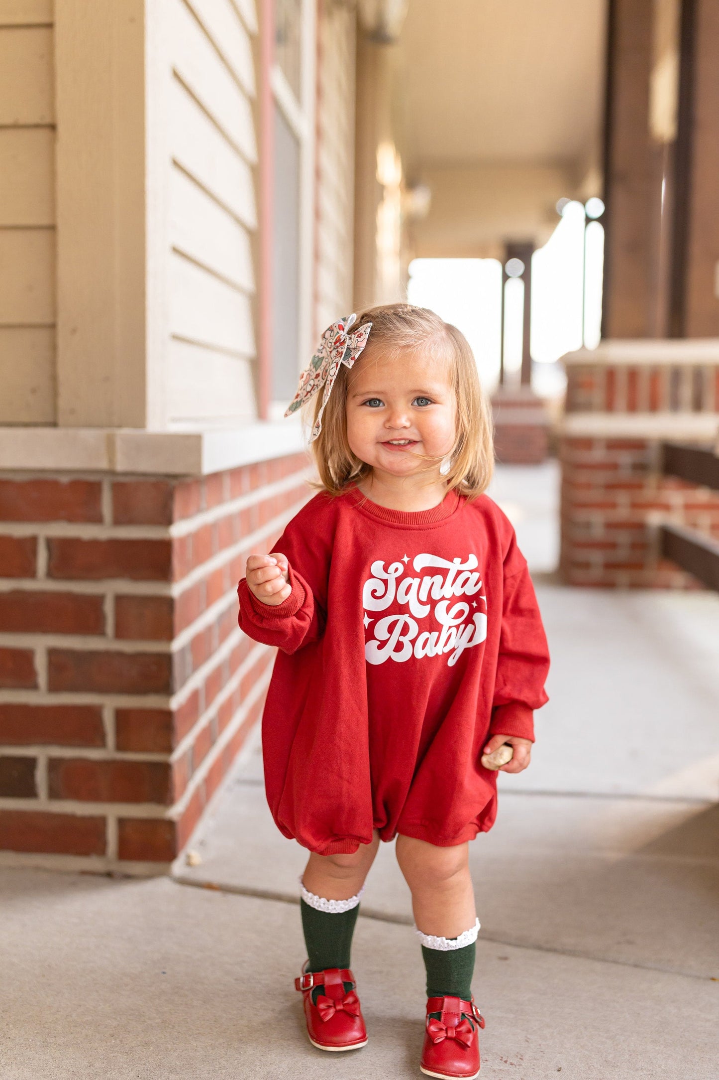 Santa Baby Sweatshirt Romper