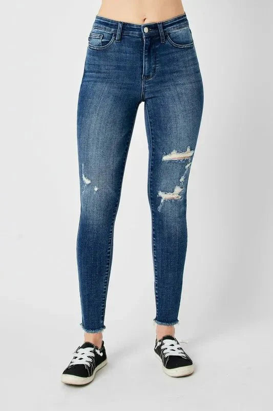Judy Blue High Waist Distressed Skinny Jeans