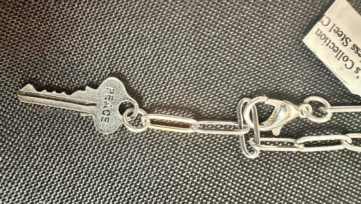 Paperclip Chain Key Bracelet