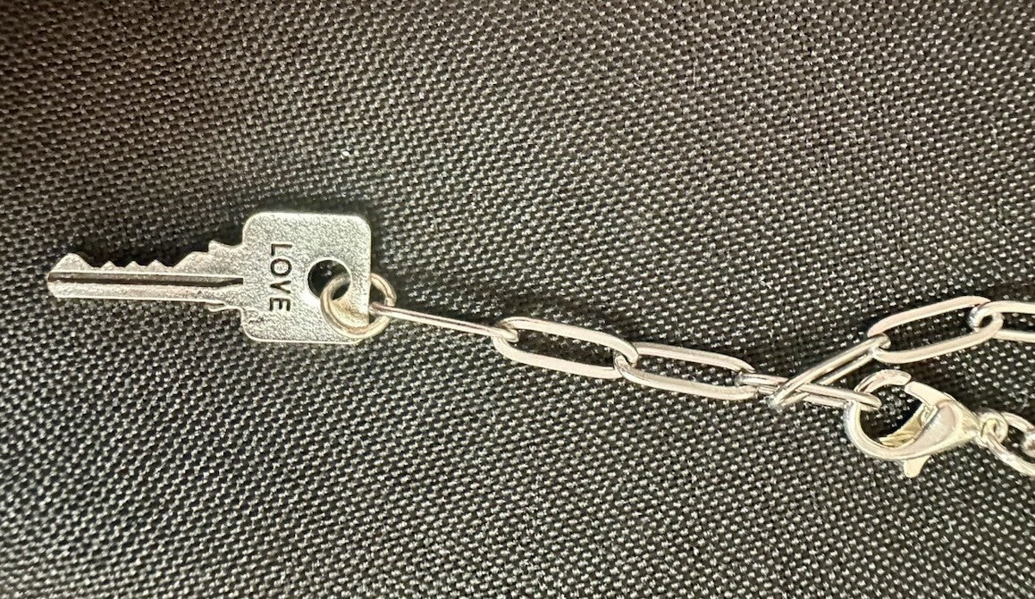 Paperclip Chain Key Bracelet