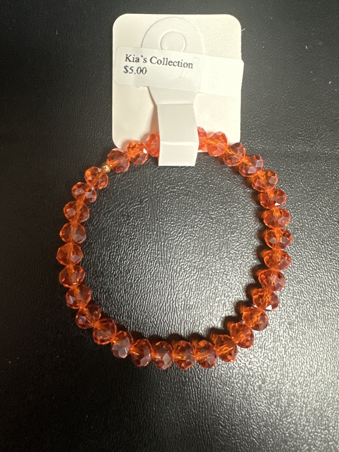 Single Glass Bead Stretchy Bracelet