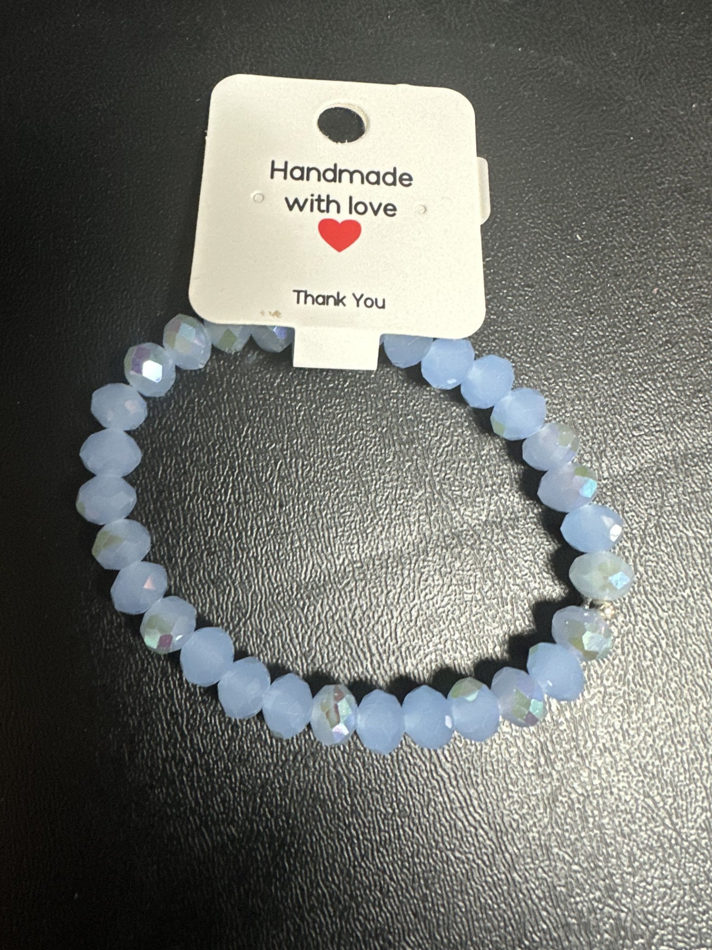 Single Glass Bead Stretchy Bracelet