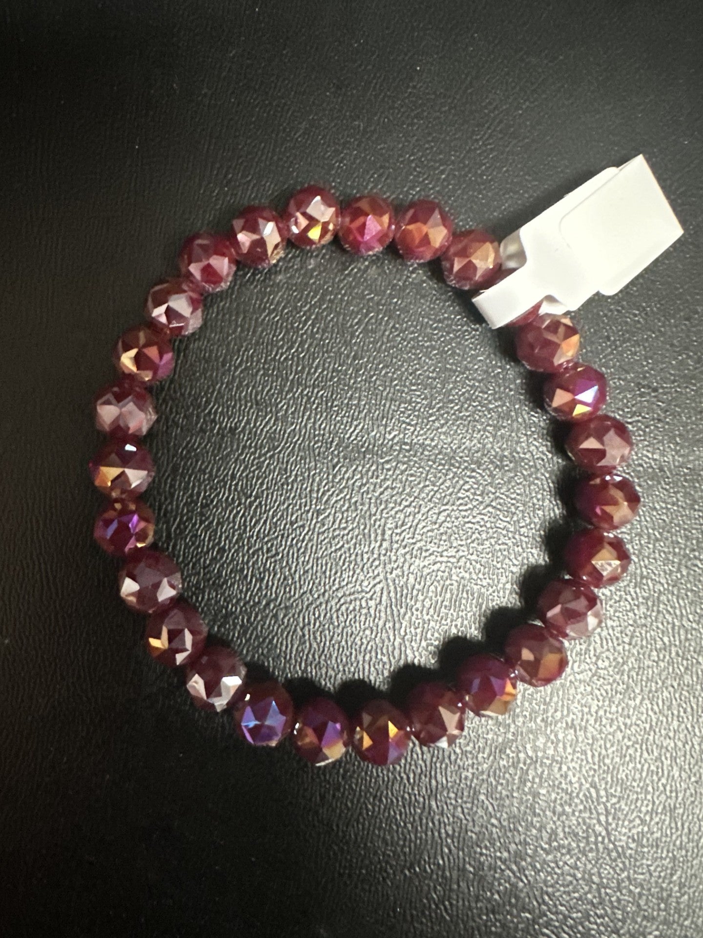 Single Glass Bead Stretchy Bracelet