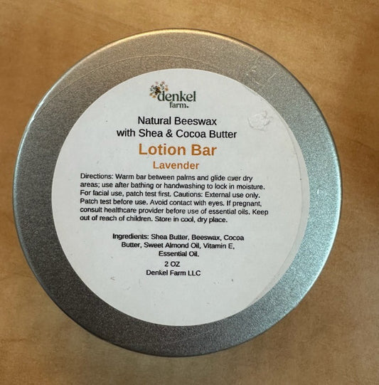Natural Beeswax with Shea and Cocoa Butter Lotion Bar