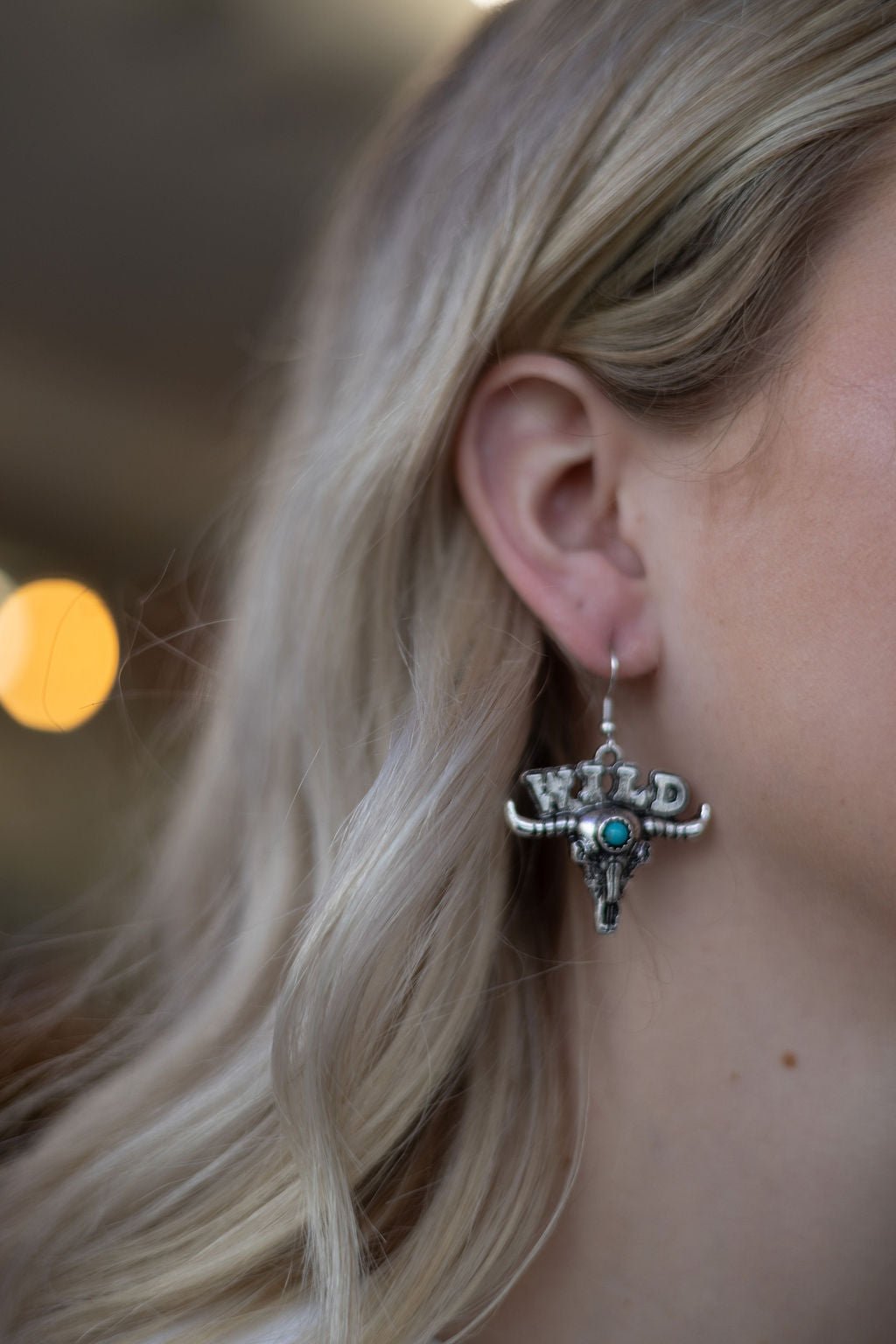 Wild Bull Skull Earrings