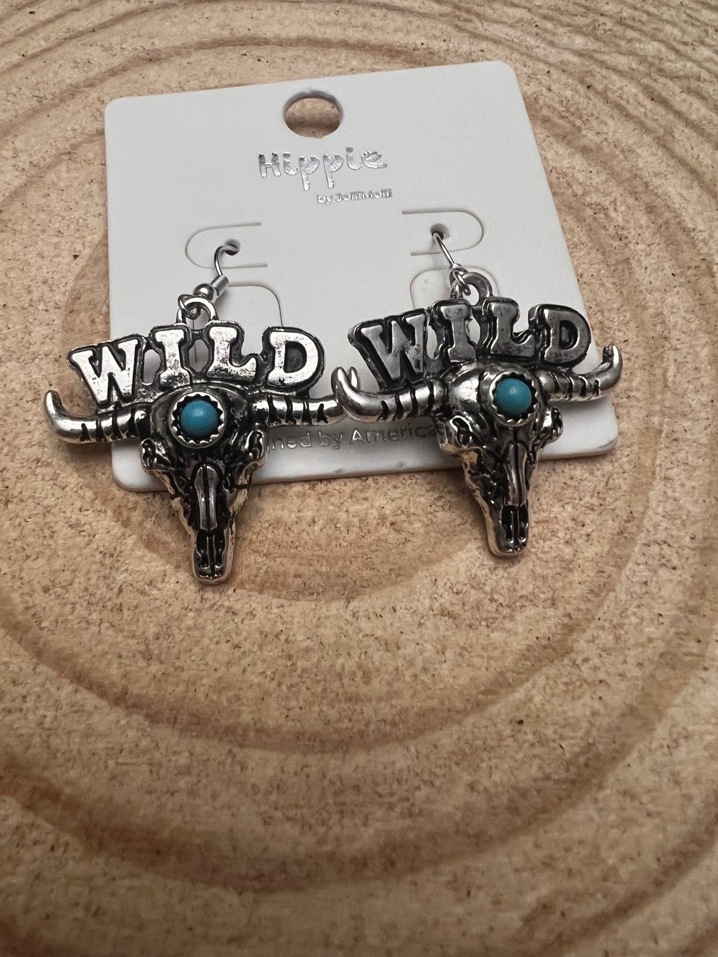 Wild Bull Skull Earrings