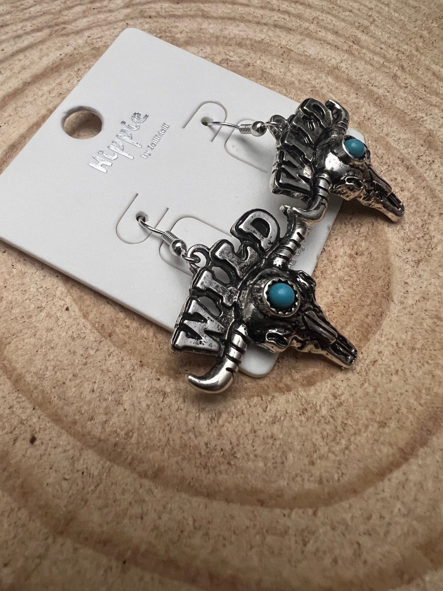 Wild Bull Skull Earrings