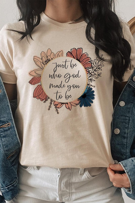Just Be Who God Made You To Be Short Sleeve Shirt (18 colors)