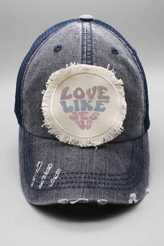 Love Like Jesus Heart Light Colored Patch Hat (16 colors)