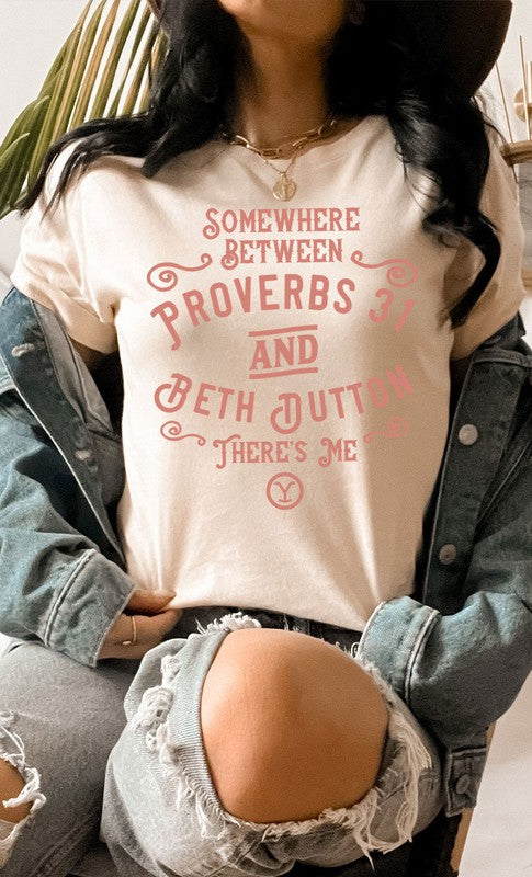 Somewhere Between Proverbs Beth PLUS Graphic Tee (6 Colors)