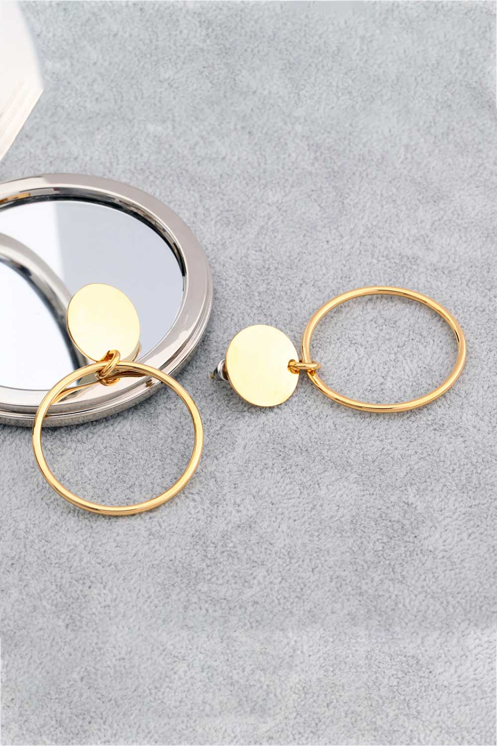 Gold-Plated Stainless Steel Drop Earrings (2 Colors)