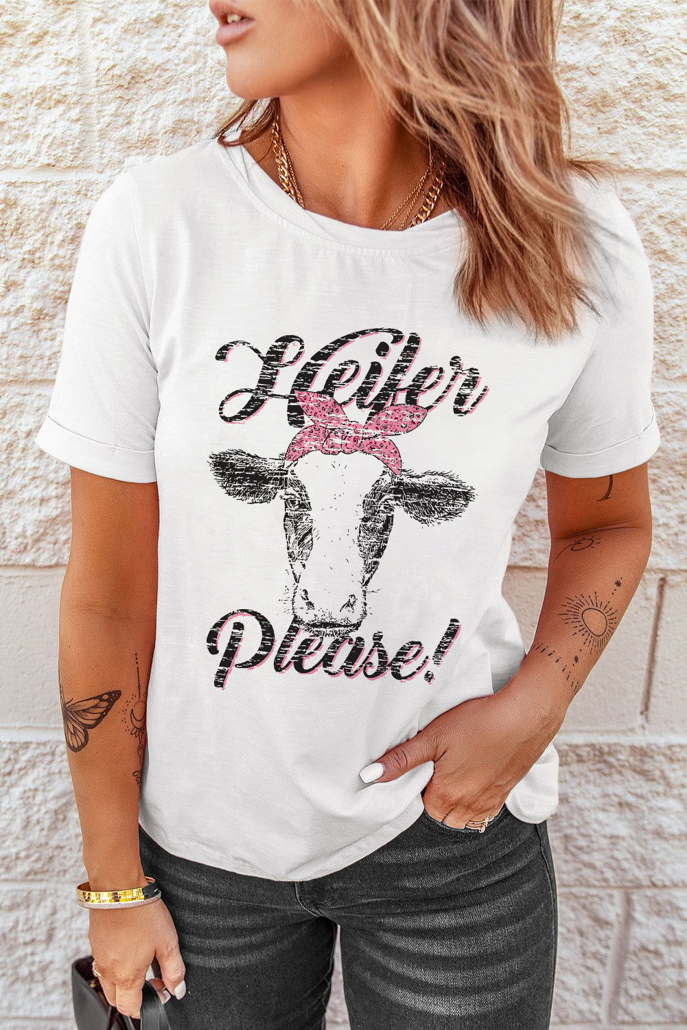 Heifer Please Cute Graphic Print T Shirt (multiple colors)