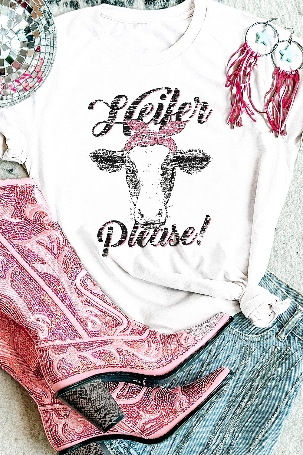 Heifer Please Cute Graphic Print T Shirt (multiple colors)