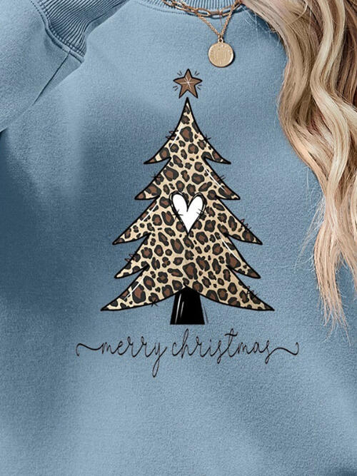 Christmas Tree Graphic Long Sleeve Sweatshirt (9 Colors)