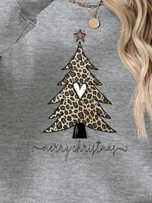Christmas Tree Graphic Long Sleeve Sweatshirt (9 Colors)