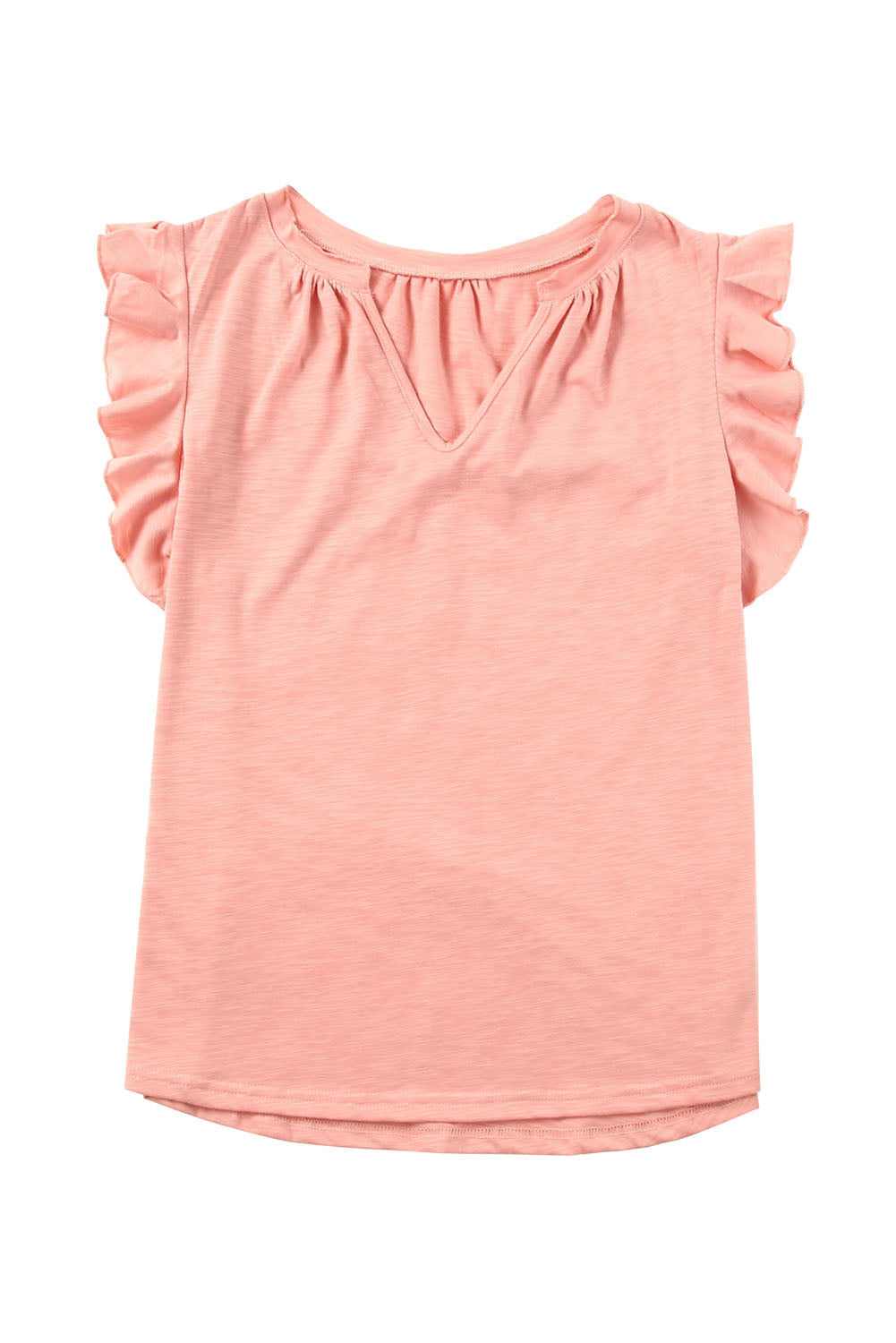 Casual Solid V Neck Butterfly Sleeve Top (6 Colors)